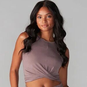 Tavi Active Sold @Neiman Marcus Dusk Twist Tank SzXS Perfectly-placed Twist Tank